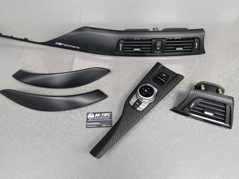 BMW F33 CONVERTIBLE INTERIOR TRIM SET - 3D CARBON / BLACK ACCENT