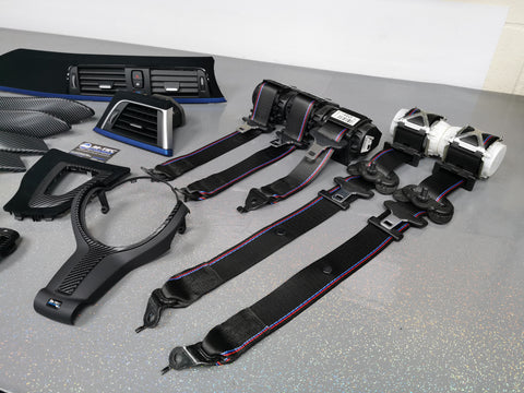 BMW F30 F31 F32 CUSTOM INTERIOR TRIM SET & SEAT BELT PACKAGE (COMPETITION)