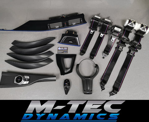 BMW F30 F31 F32 CUSTOM INTERIOR TRIM SET & SEAT BELT PACKAGE (COMPETITION)