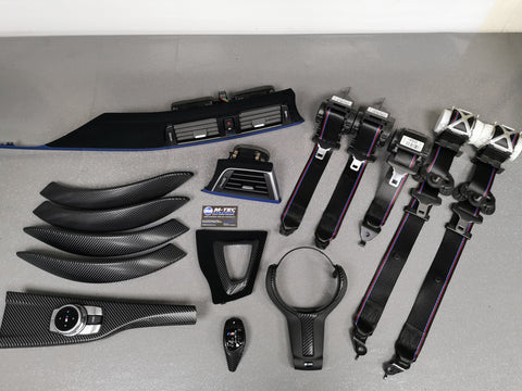 BMW F30 F31 F32 CUSTOM INTERIOR TRIM SET & SEAT BELT PACKAGE (COMPETITION)