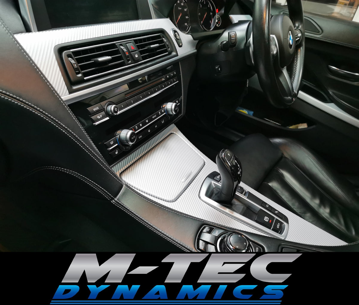 BMW 6-SERIES F06 INTERIOR TRIM SET WRAPPING SERVICE - SILVER 4D CARBON ...