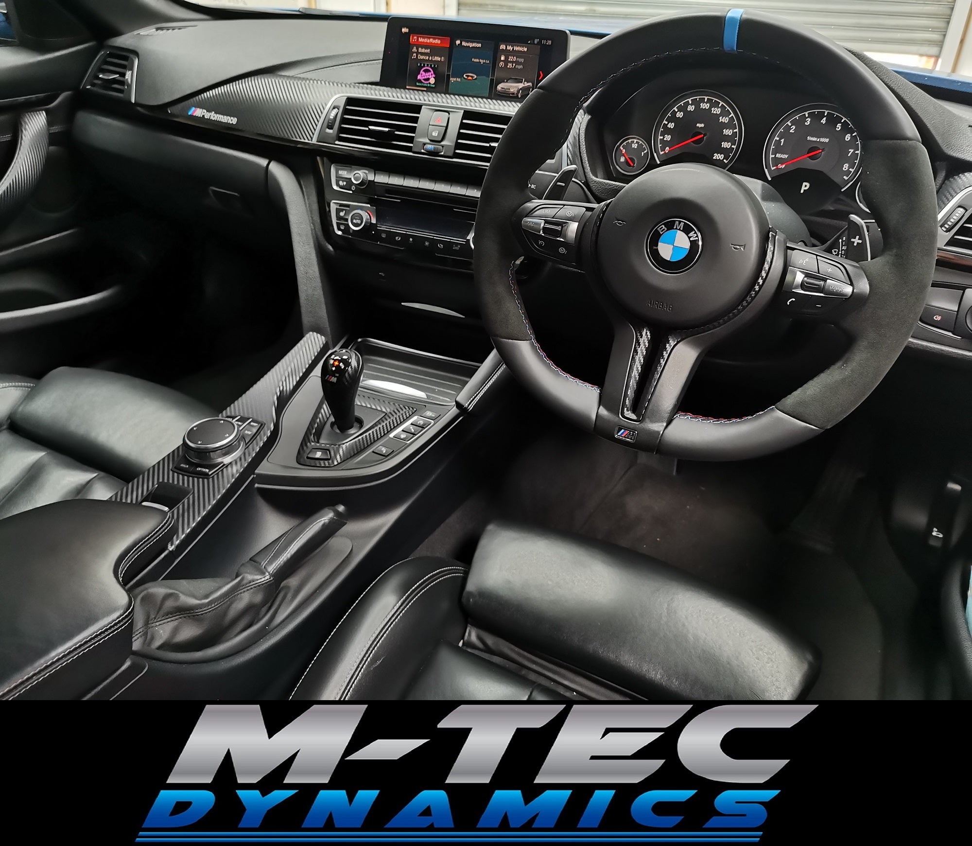 WRAPPING SERVICE - BMW F80 M3 / F82 F83 M4 INTERIOR TRIM SET - 3D CARBON