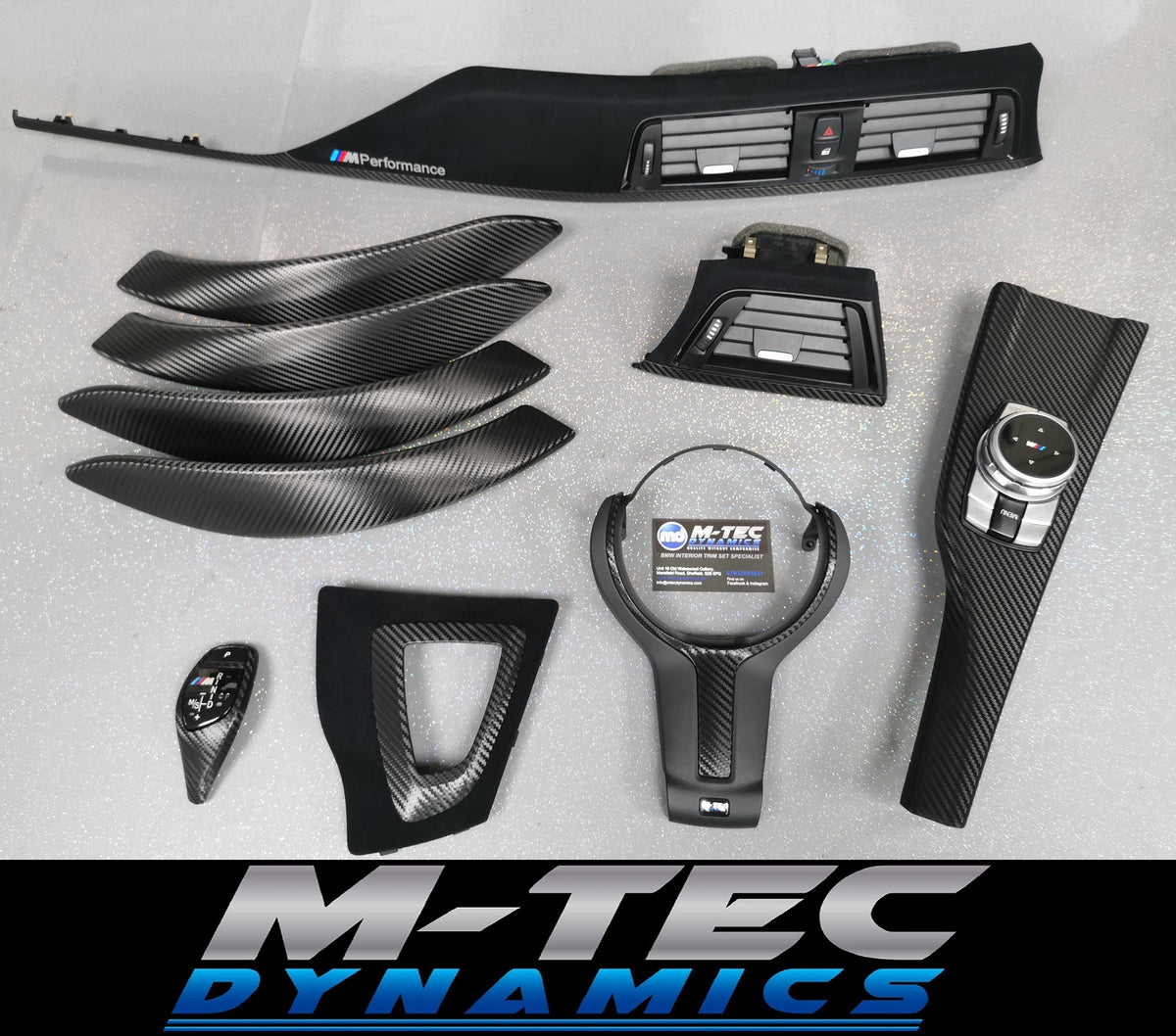 WRAPPING SERVICE - BMW F3X INTERIOR TRIM SET - PERFORMANCE STYLE / TEXTURED CARBON (F30 F31 F32 F33 F36)