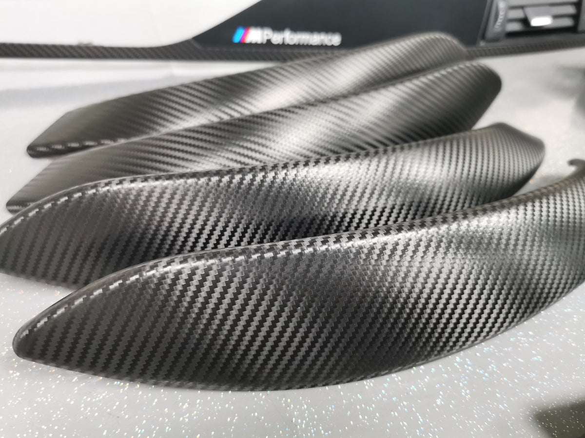 WRAPPING SERVICE - BMW F3X INTERIOR TRIM SET - PERFORMANCE STYLE / TEXTURED CARBON (F30 F31 F32 F33 F36)