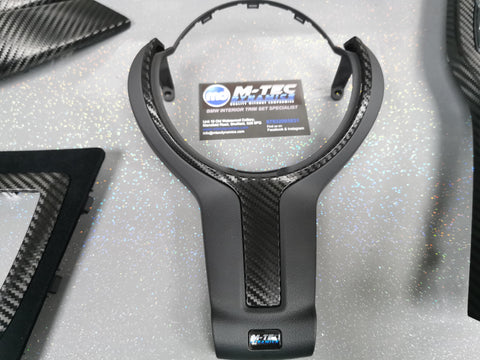 WRAPPING SERVICE - BMW F3X INTERIOR TRIM SET - PERFORMANCE STYLE / DEEP TEXTURED GLOSSY CARBON (MTD-TEX) F30 F31 F32 F33 F36