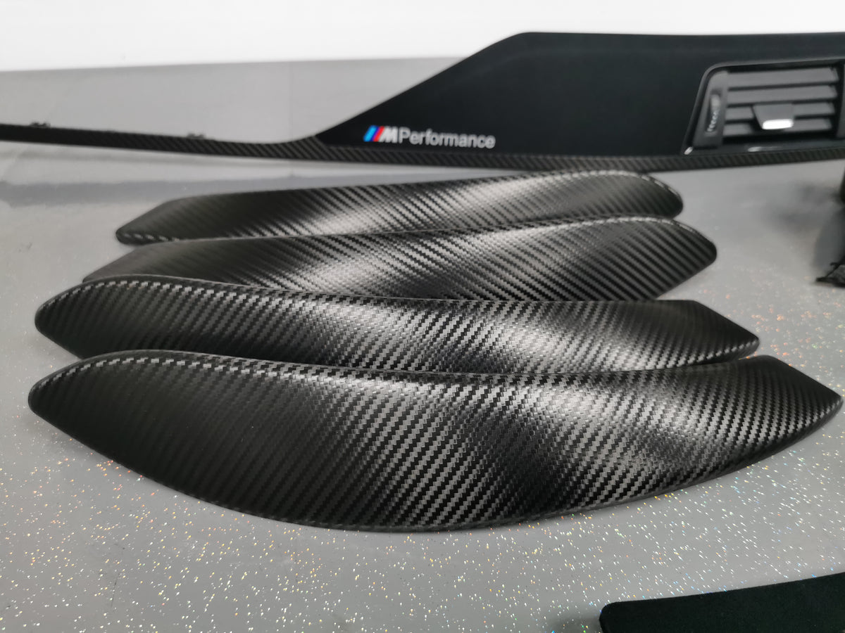 WRAPPING SERVICE - BMW F3X INTERIOR TRIM SET - PERFORMANCE STYLE / TEXTURED CARBON (F30 F31 F32 F33 F36)