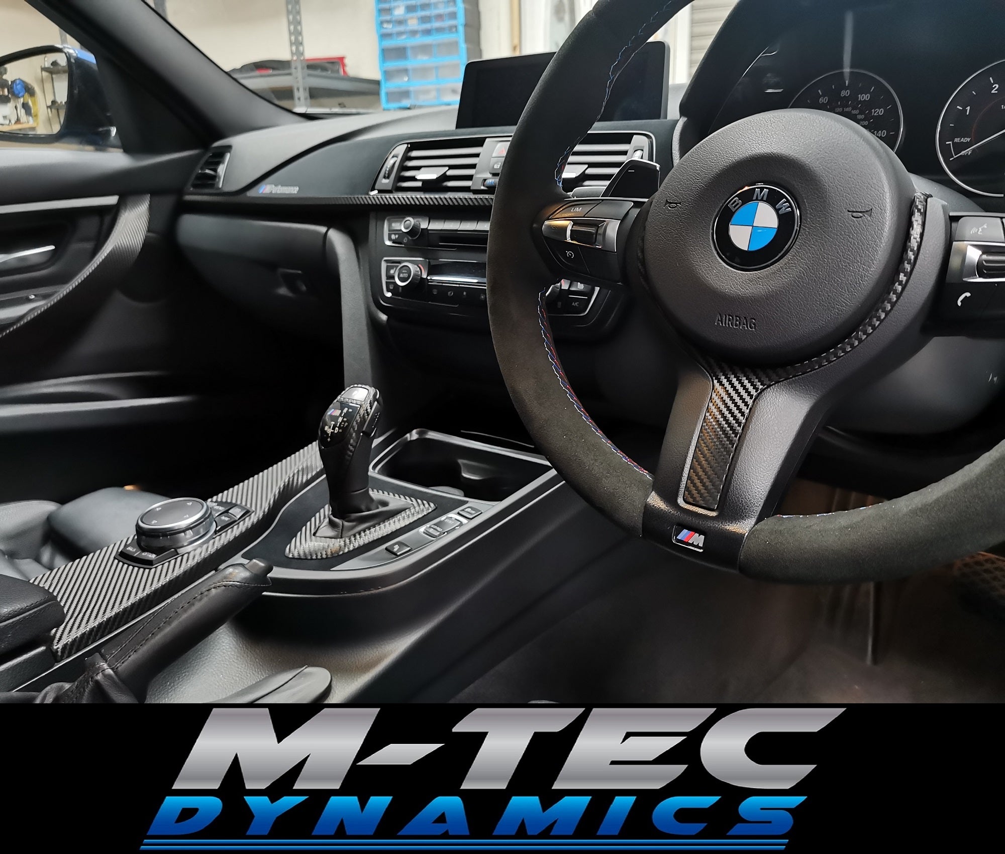 WRAPPING SERVICE - BMW F3X INTERIOR TRIM SET - PERFORMANCE STYLE / DEEP TEXTURED GLOSSY CARBON (MTD-TEX) F30 F31 F32 F33 F36