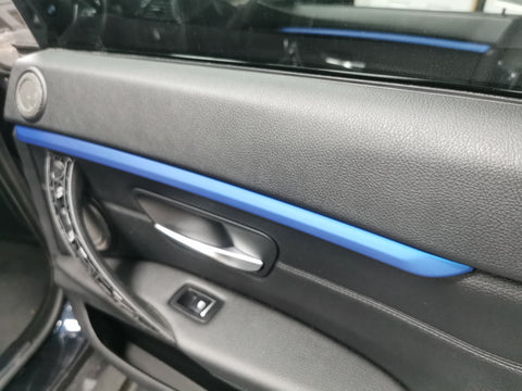 BMW F36 GRAN COUPE INTERIOR DOOR ACCENT TRIM WRAPPING SERVICE - CARBON FINISH ONLY