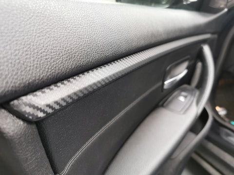 BMW F36 GRAN COUPE INTERIOR DOOR ACCENT TRIM WRAPPING SERVICE - CARBON FINISH ONLY