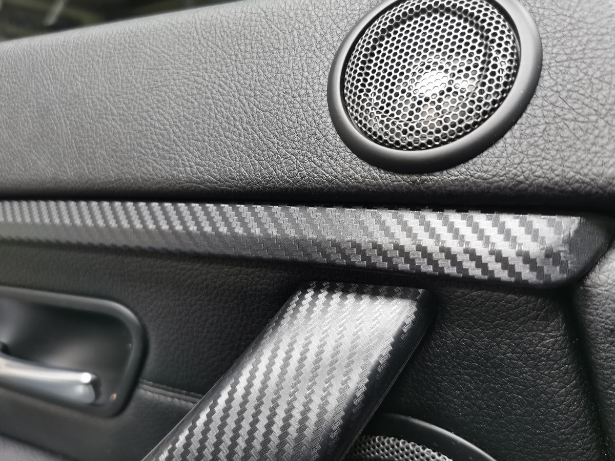 BMW F36 GRAN COUPE INTERIOR DOOR ACCENT TRIM WRAPPING SERVICE - CARBON FINISH ONLY