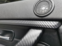 BMW F36 GRAN COUPE INTERIOR DOOR ACCENT TRIM WRAPPING SERVICE - CARBON FINISH ONLY