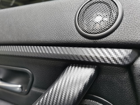 BMW F36 GRAN COUPE INTERIOR DOOR ACCENT TRIM WRAPPING SERVICE - CARBON FINISH ONLY