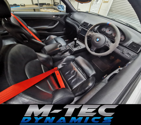 BMW E46 COUPE (M3) CUSTOM CARBON INTERIOR TRIM SET & SEAT BELT PACKAGE