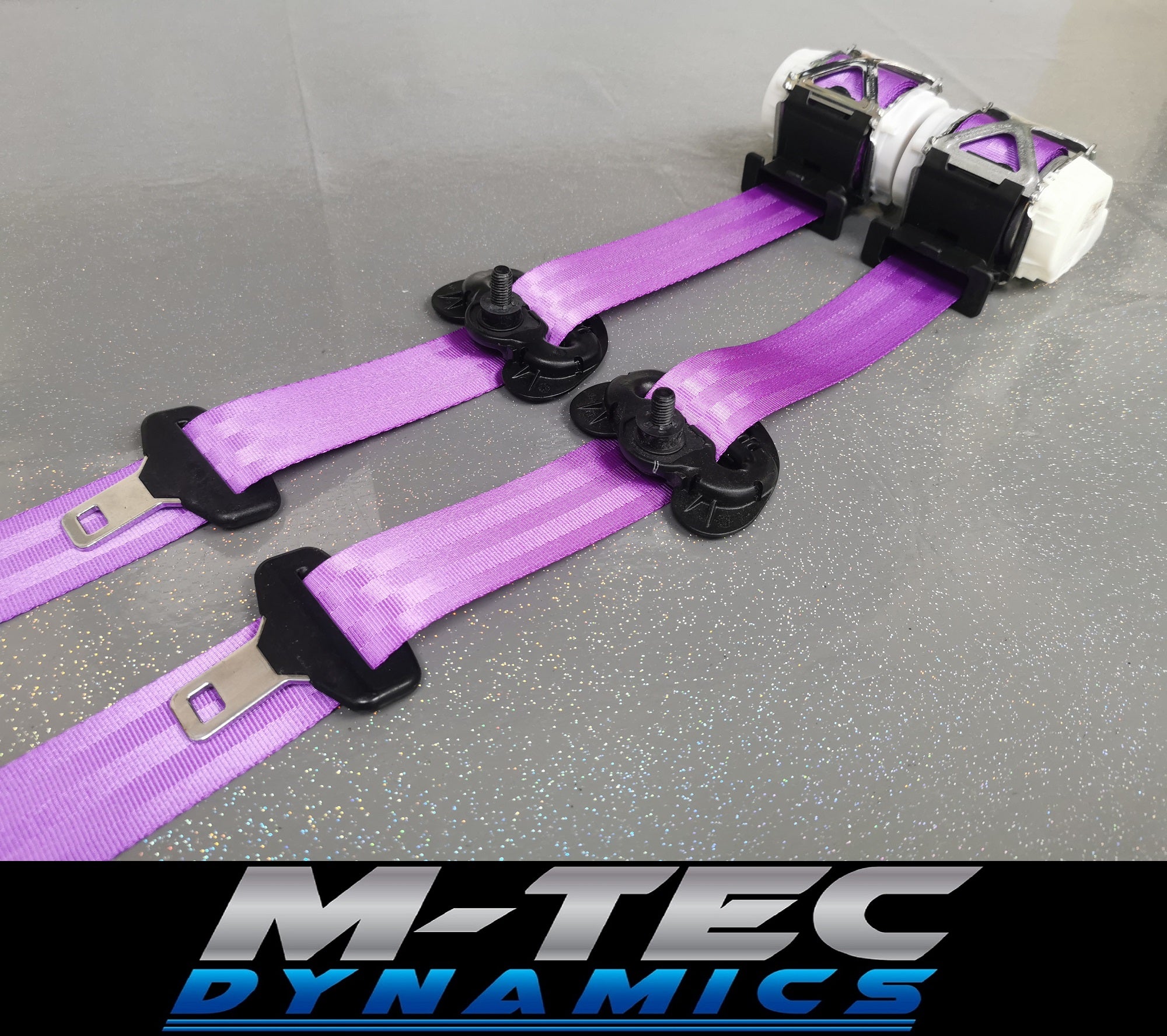 BMW 4-SERIES F32 / F82 M4 COUPE PURPLE VIOLET FRONT SEAT BELT SET