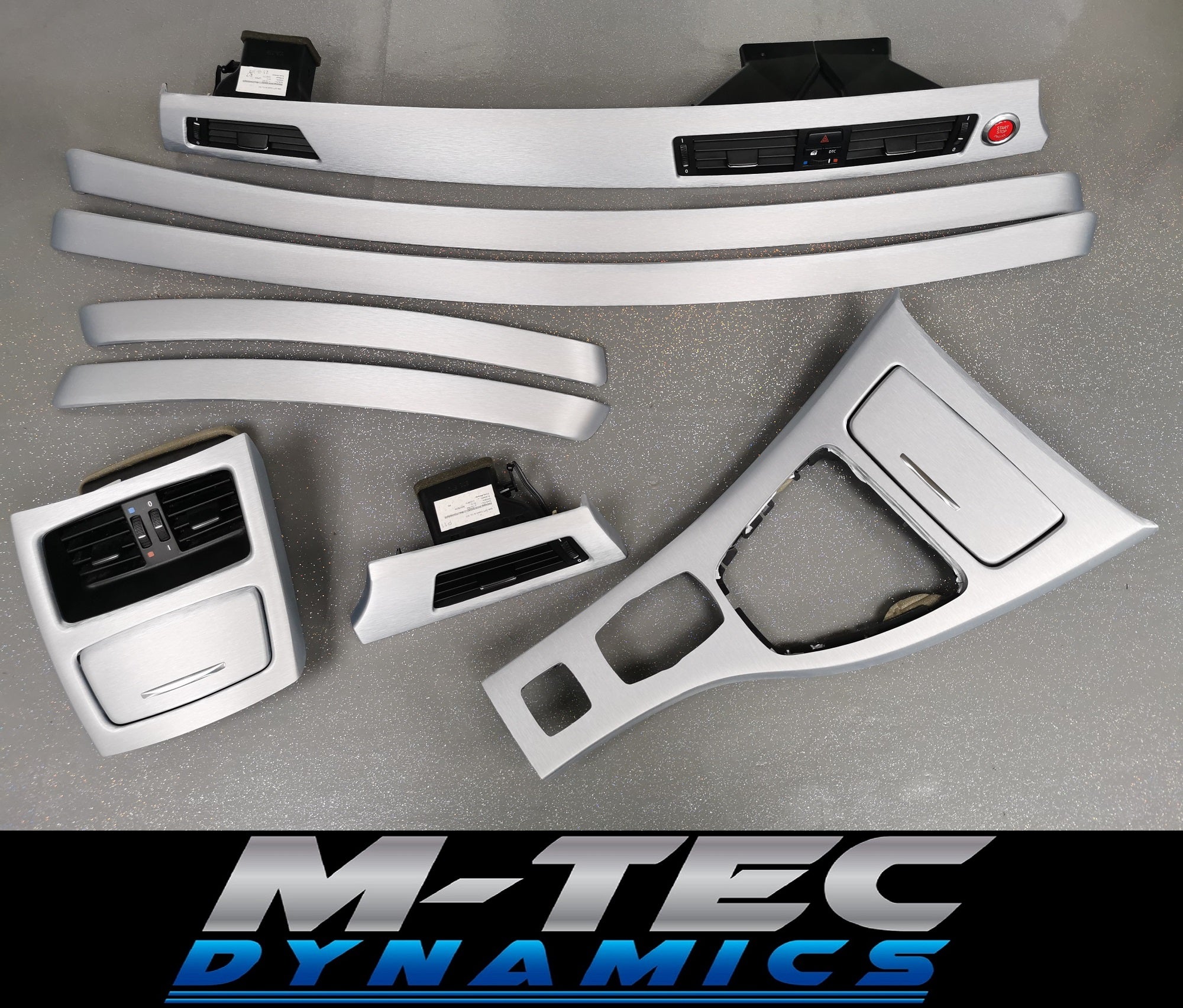 BMW E93 CIC SILVER BRUSHED ALUMINIUM INTERIOR TRIM SET