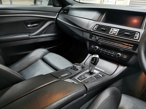 BMW F10 F11 MANUAL INTERIOR TRIM SET -  3D BLACK CARBON