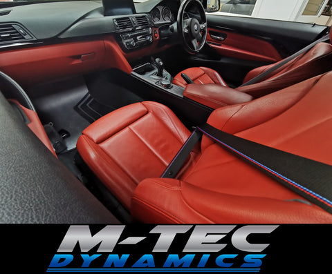 BMW F30 F31 F32 INTERIOR TRIM SET & SEAT BELT PACKAGE (COMPETITION) - DEEP TEXTURED GLOSSY CARBON (MTD-TEX)