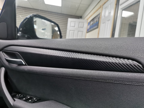 BMW E84 X1 INTERIOR TRIM SET WRAPPING SERVICE - 3D CARBON