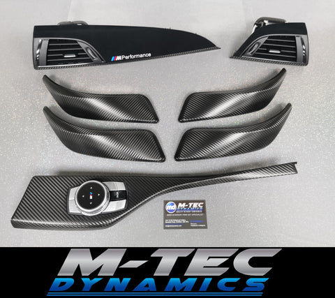 BMW F20 PERFORMANCE STYLE INTERIOR TRIM SET - DEEP TEXTURED GLOSSY CARBON (MTD-TEX)
