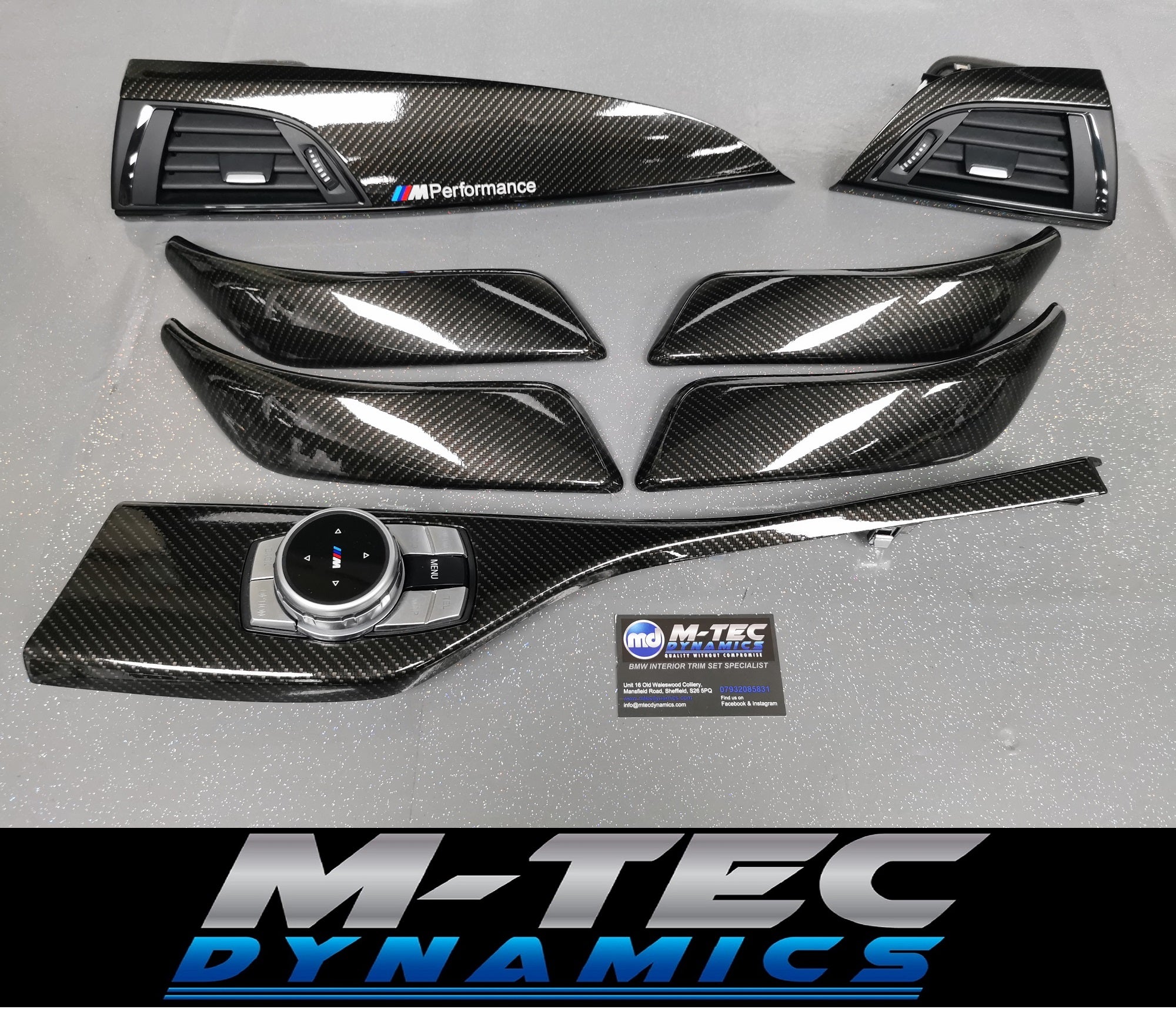 BMW F20 INTERIOR TRIM SET - HIGH GLOSS CARBON / GLOSS BLACK ACCENT (MTD-HG)