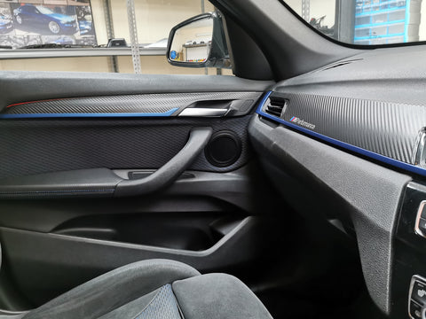 BMW X1 F48 INTERIOR TRIM SET WRAPPING SERVICE - 3D CARBON