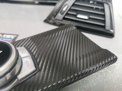 BMW F30 F80 M3 3-SERIES INTERIOR TRIM SET - DEEP TEXTURED GLOSSY CARBON / GLOSS BLACK ACCENT (MTD-TEX)