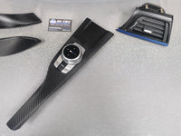 BMW F32 COUPE INTERIOR TRIM SET - TEXTURED CARBON / BLUE ACCENT