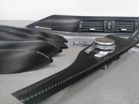 BMW F30 F31 F36 INTERIOR TRIM SET - TEXTURED CARBON / SILVER ACCENT