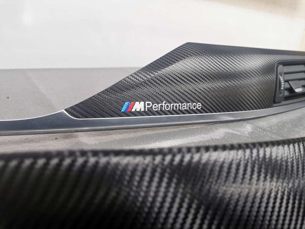 BMW F30 F31 F36 INTERIOR TRIM SET - TEXTURED CARBON / SILVER ACCENT