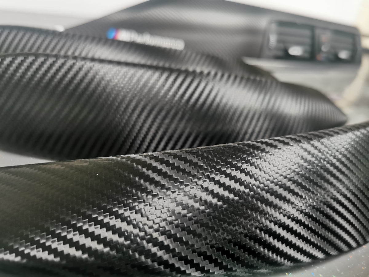 BMW F30 F31 F36 INTERIOR TRIM SET - TEXTURED CARBON / SILVER ACCENT