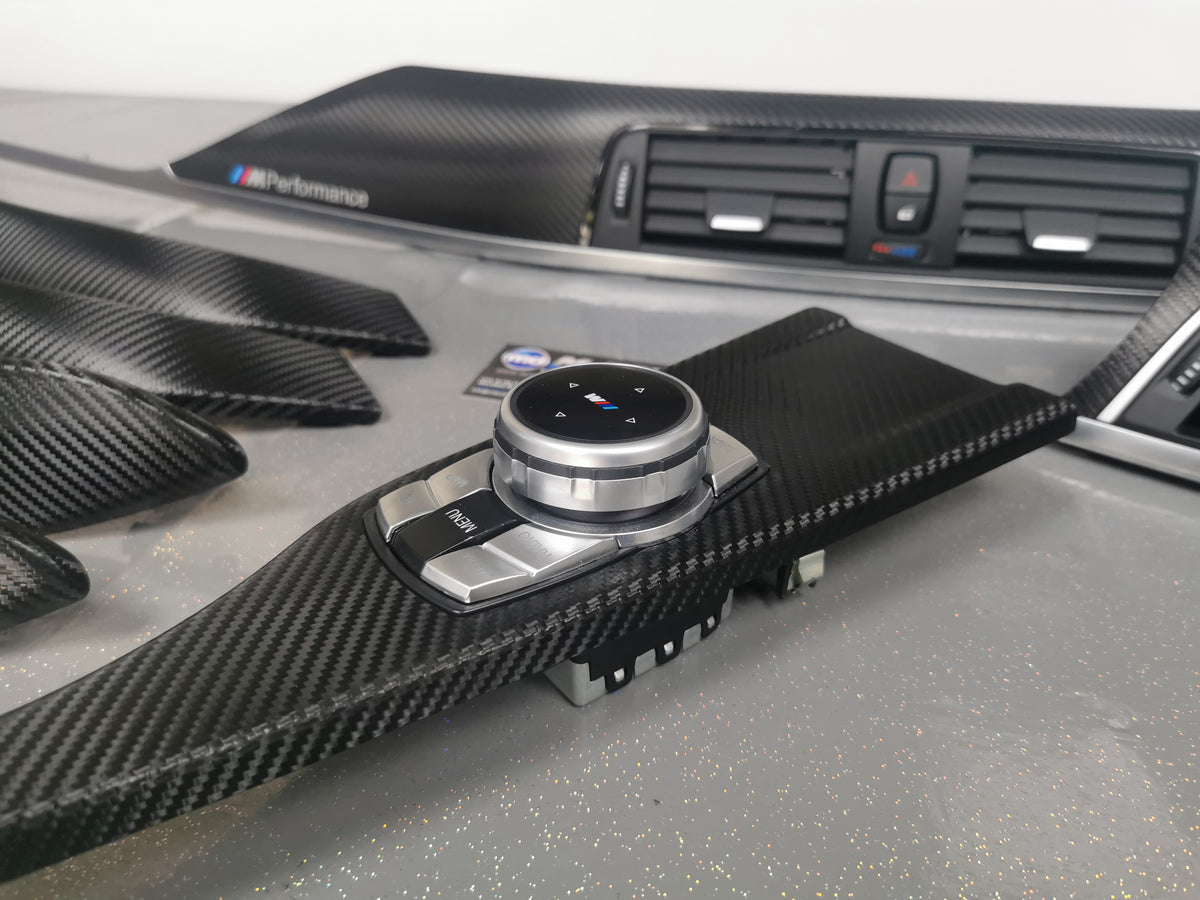 BMW F32 COUPE INTERIOR TRIM SET - TEXTURED CARBON / SILVER ACCENT