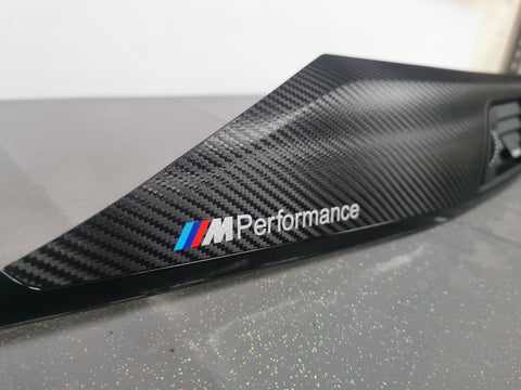 BMW F30 F80 M3 3-SERIES INTERIOR TRIM SET - DEEP TEXTURED GLOSSY CARBON / GLOSS BLACK ACCENT (MTD-TEX)