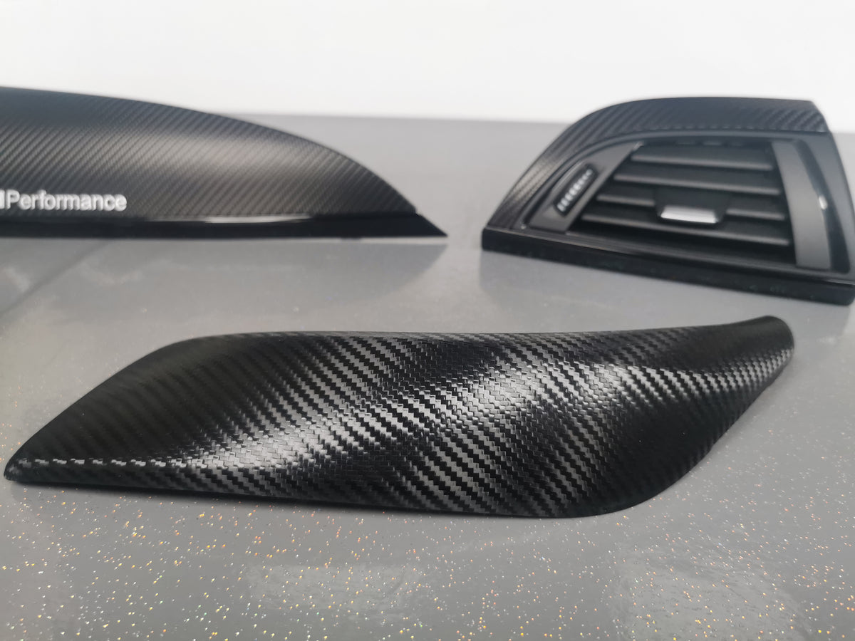 BMW F21 F22 INTERIOR TRIM SET - TEXTURED CARBON / GLOSS BLACK ACCENT