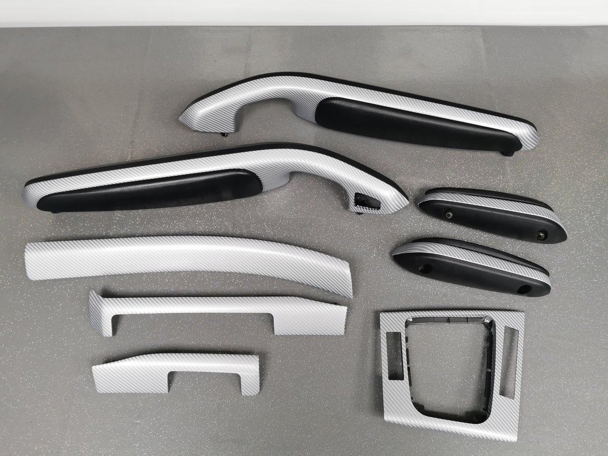 BMW E46 CONVERTIBLE INTERIOR TRIM SET - 4D SILVER CARBON