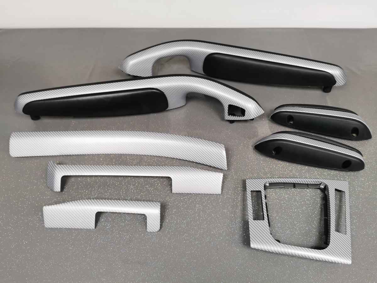 BMW E46 CONVERTIBLE INTERIOR TRIM SET - 4D SILVER CARBON
