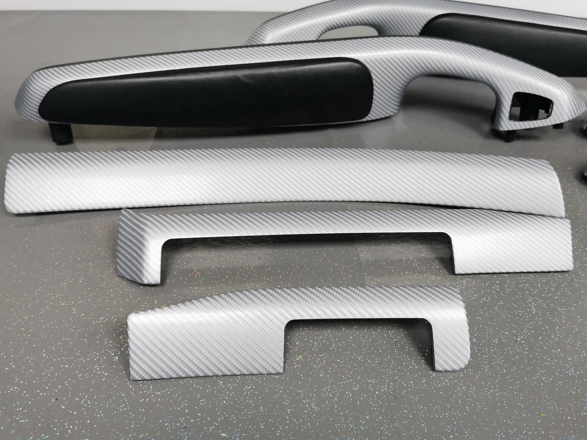 BMW E46 CONVERTIBLE INTERIOR TRIM SET - 4D SILVER CARBON