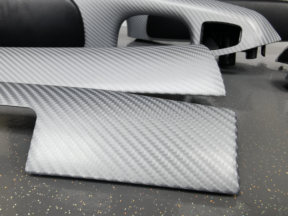 BMW E46 CONVERTIBLE INTERIOR TRIM SET - 4D SILVER CARBON
