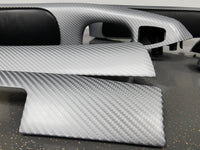 BMW E46 CONVERTIBLE INTERIOR TRIM SET - 4D SILVER CARBON