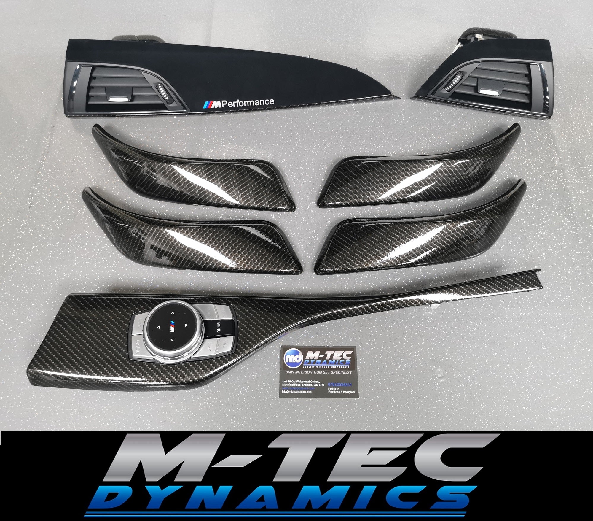 BMW F20 INTERIOR TRIM SET - PERFORMANCE STYLE / HIGH GLOSS CARBON / ALCANTARA (MTD-HG)