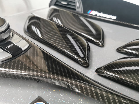 BMW F20 INTERIOR TRIM SET - PERFORMANCE STYLE / HIGH GLOSS CARBON / ALCANTARA (MTD-HG)