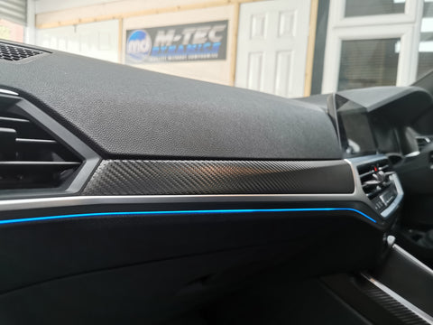 WRAPPING SERVICE - BMW G20 G21 INTERIOR TRIM SET - DEEP TEXTURED GLOSSY BLACK CARBON (MTD-TEX)