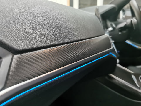 WRAPPING SERVICE - BMW G20 G21 INTERIOR TRIM SET - DEEP TEXTURED GLOSSY BLACK CARBON (MTD-TEX)