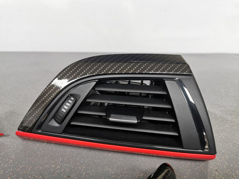 WRAPPING SERVICE - BMW F2X INTERIOR TRIM SET - HIGH GLOSS CARBON (MTD-HG) / RED ACCENT - F20 F21 F22 F23