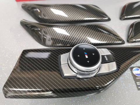 WRAPPING SERVICE - BMW F2X INTERIOR TRIM SET - HIGH GLOSS CARBON (MTD-HG) / RED ACCENT - F20 F21 F22 F23