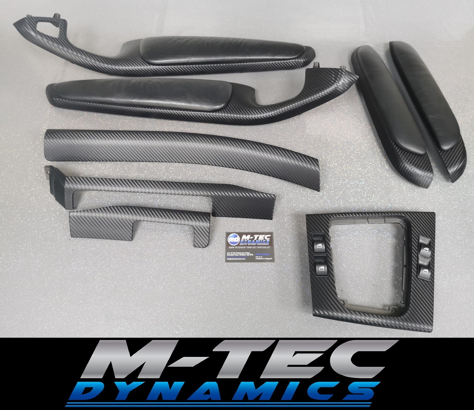 BMW E46 COUPE M3 3D BLACK CARBON INTERIOR TRIM SET