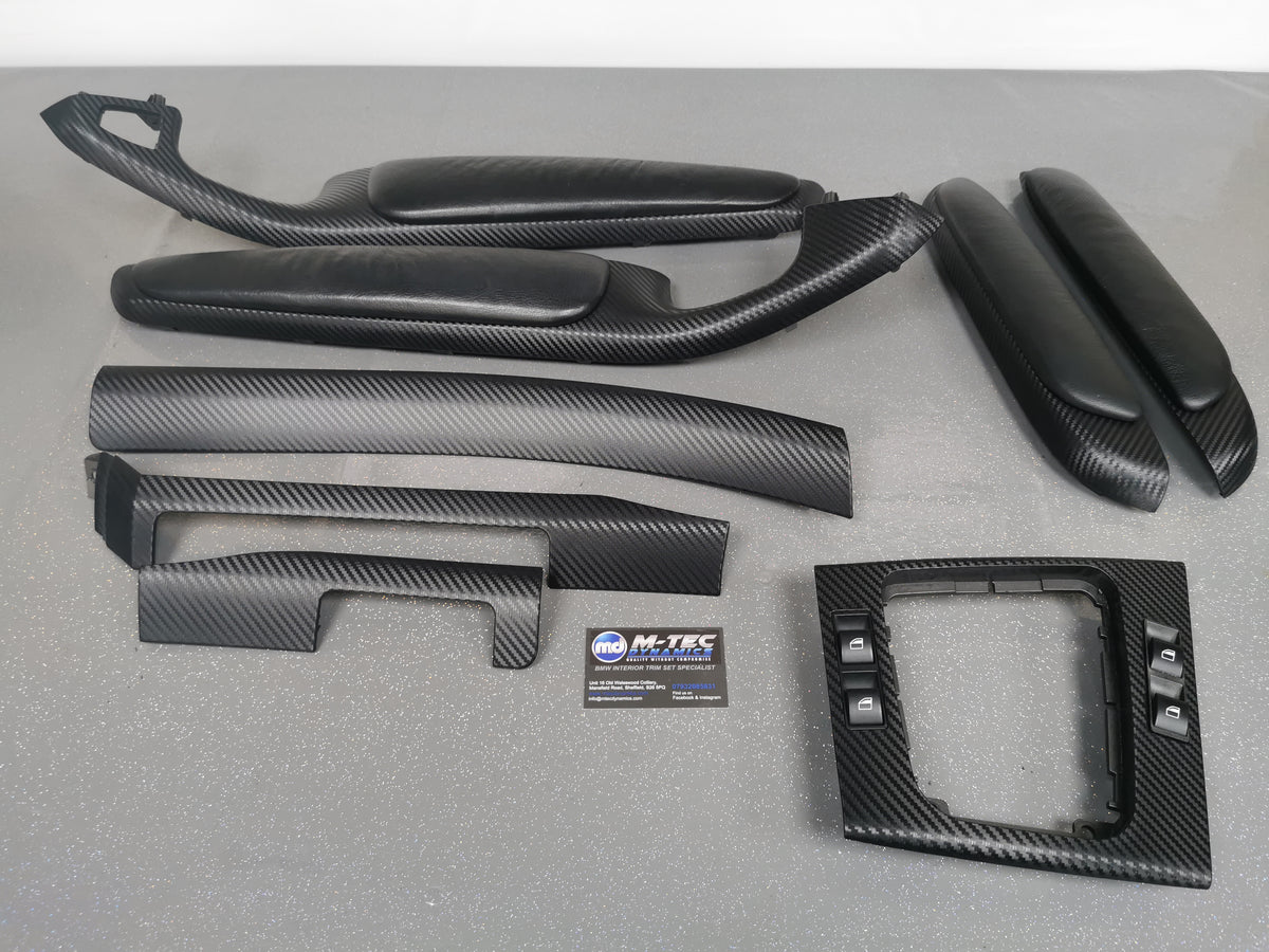 BMW E46 COUPE INTERIOR TRIM SET - 3D BLACK CARBON