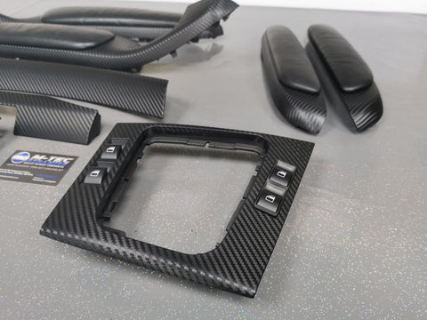 BMW E46 COUPE M3 3D BLACK CARBON INTERIOR TRIM SET