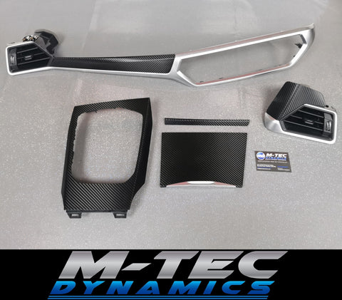 BMW G20 G21 PERFORMANCE STYLE INTERIOR TRIM SET - DEEP TEXTURED GLOSSY BLACK CARBON (MTD-TEX)