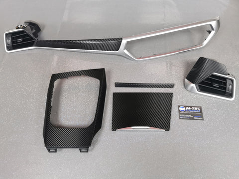 BMW G20 G21 PERFORMANCE STYLE INTERIOR TRIM SET - DEEP TEXTURED GLOSSY BLACK CARBON (MTD-TEX)