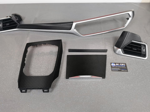 BMW G20 G21 PERFORMANCE STYLE INTERIOR TRIM SET - DEEP TEXTURED GLOSSY BLACK CARBON (MTD-TEX)